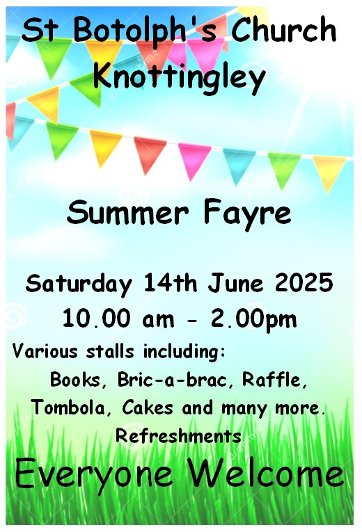 Summer Fayre Saturday 14th June 10.00 - 2.00