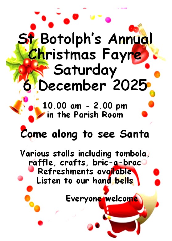 Christmas Fayre, Saturday 6 December, 10.00 am - 2.00 pm in Parish room